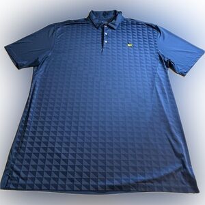 Masters Tech Shirt Men XXL Blue White Performance Golf Polo Augusta National